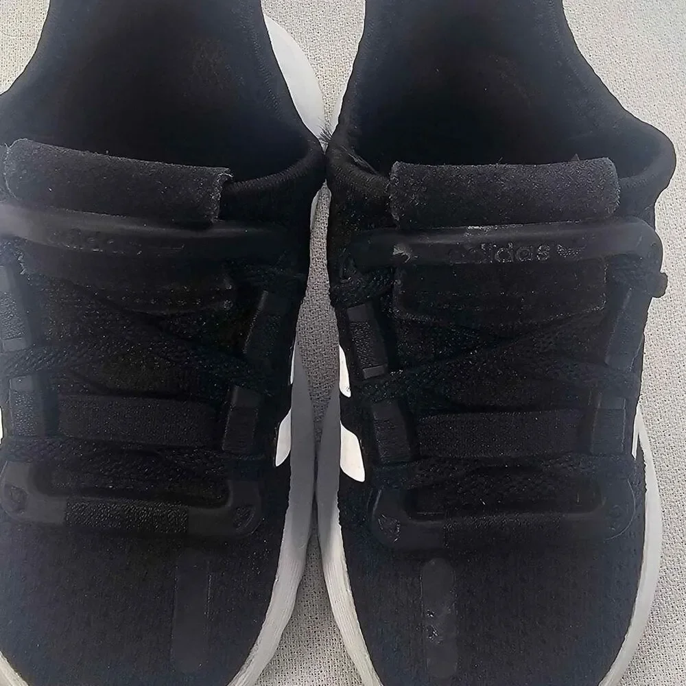 Kids Black / White Adidas Shoes - Size 6 Boys